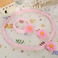 【LuxeGlow】Friendly Resin Infant Nice Baby Flower Necklace Bracelet  Finger Ring Set Kids Jewelry Set Children Accessories Handmade. 