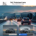 LouisWill Men Fashion Foldable Sunglasses Polarized Photochromic Glasses  Square Narrow Frame Driving Anti-glare Sun Glasses Night Vision Lens UV Protection Sunglasses. 