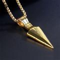 Sunnyheart Male Necklace Stainless Steel Spearhead Charm Male Necklace. 