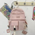 Large Capacity Junior High School Student Backpack Lightweight And Minimalist Travel Bag Canvas Backpack. 