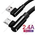 Micro Data Cable Super Fast Charging  L Shape Nylon Braided Jack  5A 50W Fast Charger Compatible with All MICRO USB Devices charger 90 Degree Angle. 