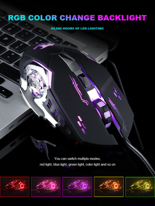 BAJEAL%20G8%20Gaming%20Mouse%20DPI%20Adjustable%20LED%20RGB%20Wired%20USB%203200DPI%20Mouse%20-%20Image%202