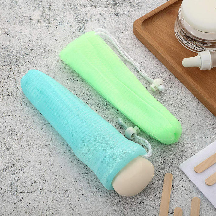 Thickened 6 Layer Foaming Soap Bag Cleanser Mesh Bag Shower Bubble Foam Net Baby Bath Body Washing Cleaning Sponges 1/2PC