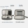 Data Cable Storage Bags Portable Earphone Organizer Digital Gadget Carry Case Double Layer Digital USB Hard Disk Protection Bag. 