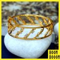Gold Plated Beautiful Lock bangle With White Stone For Women Fashion Jewelry Gift. 