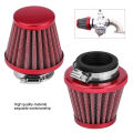 Red-8mm Universal Motorcycle Motorbike ATV Dirt Bike Air Filter Cleaner Replacement. 