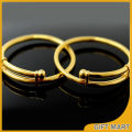 Guaranteed Gold Plated Expandable Free Size Plain Baby Bangle Family Love Gifts Jewelry For Baby With Box. 