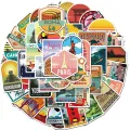20/40/60pcs Travel City Landscape Cartoon Stickers for Laptop Luggage Skateboard. 