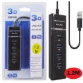 USB HUB 3.0 High Speed 4 Ports Splitter For High Speed (5Gbps) Transmission Ultra Slim Structure LED Indicator with Power Adapter for MacBook Laptop PC HUB USB 3.0 Windows xp/vista/7/8/10 and M ac OS Linux. 