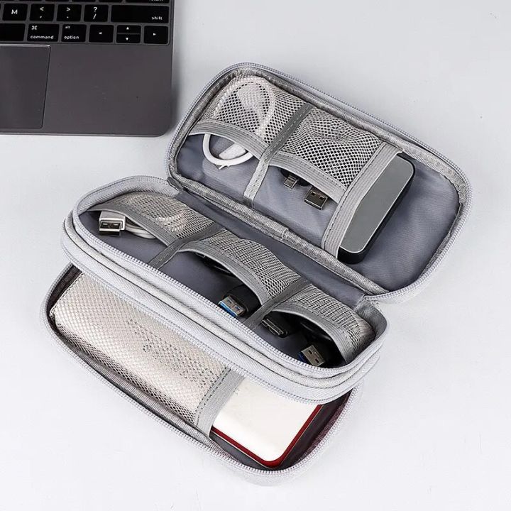 【HUT】 Travel Portable Digital Product Storage Bag USB Data Cable Organizer Headset Cable Bag Charging Treasure Box Bag