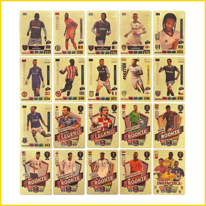 【Fanco Toy store】Star Card Football Player Cards 50 Sheets European and American Football Star Footballers Foil Cards Gifts