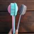 Silicone Back Brush, Long Handle Body Brush, Lightweight And Easy To Hold Shower Brush For Skin Cleansing Exfoliation. 