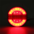 2Pcs 4 Inch Trailer Dynamic Tail Light 24V LED Truck Brake Light. 