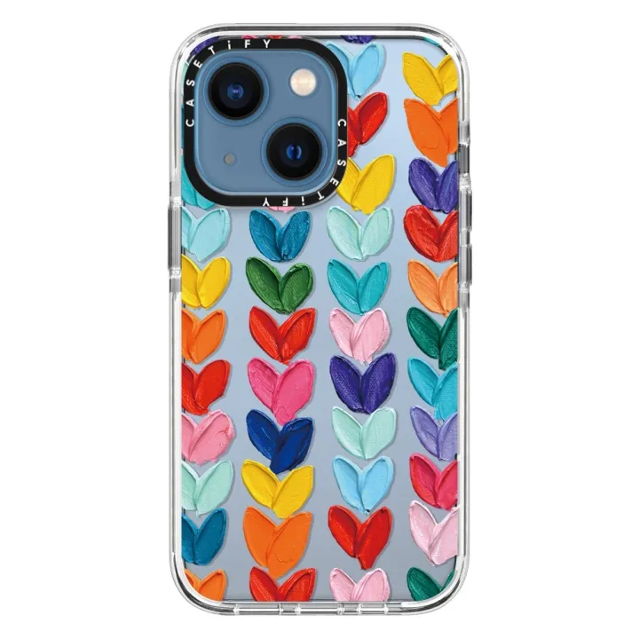 For iPhone 14 Doodle Colorful Lvoe TPU Phone Case