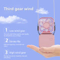 Portable Small Holding Fan Foldable Hanging Fan USB-Rechargeable Mini Handheld Fan. 