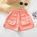 Girls' Workwear Shorts Summer New Western Style Medium and Large Children Girl Thin Type High Waist Casual Pants Outer Wear. 