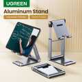 UGREEN Cell Phone Stand Adjustable Aluminum Mobile Phone Holder for Desk Compatible for iPhone 12 Pro Max 11 X SE XS XR 8 Plus 6 7 6S, Samsung Galaxy Note20 S20 S10 S9 S8 S7 Smartphone Foldable. 