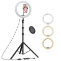Ring Light With 7ft Stand Tripod 10 Inch Selfie LED Ring Light Best Quality and Adjustable Phone Holder useful for Tiktok Light, Studio Camera For YouTube, Online Classes, TikTok & Photography. 