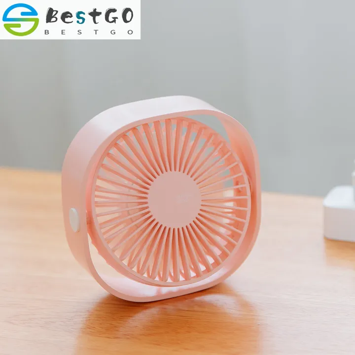 USB Mini Desktop Natural Fan Portable 3 Speed Adjustable 360 Degree Rotating Fan Five-leaf Fan Less Noise Light Weight Portable For Office Household Traveling