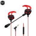 3.5mm Earphone with Mic Wired Headphones Double Horn AUX Handfree 8D Stereo HiFi Bass Earbuds Music Running Sport Headset InEar. 