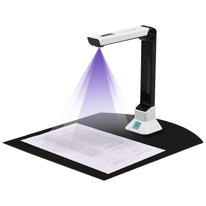SRIWEN Document Camera for Teachers, Portable USB Document Camera Scanner with Stand 8MP HD A4 Format Cam Photo Scanner