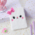 Winter Notebook Personalized Diary School Supplies Student Award Diary Plush Notebook Cute Girl Embroidery. 