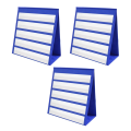 3X Desktop Pocket Chart Double-Sided and Self-Standing Mini Pocket Chart Stand for Individual or Small Group (43X 33cm). 