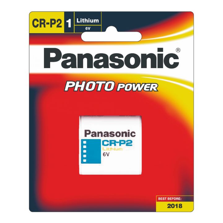 Panasonic CR-P2PA/1B Photo Power CR-P2 Lithium 223 Battery, 1 Pack Panasonic CR-P2 6v Lithium Battery for Camera - CR-P2W/1BE - 2cp4036 Photo Lithium 6V (CR-P2W) Battery