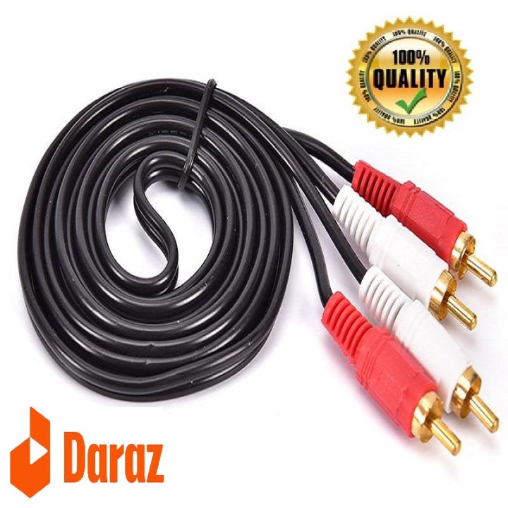 (1.5M/3M/5M/10M) 2RCA Male to 2RCA Male Stereo Audio Cable GoId Plated for Home Theater HDTV Gaming Consoles HiFi Systems