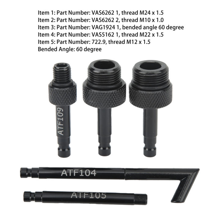 VAS6262%202,%20Precision%20Threads%20Black%20Rustproof%20High%20Strength%20Trans%20Fluid%20Fill%20Adapter%20Wearproof%20for%20AISIN%2009G%2001J%20CVT%20Transmission%20-%20Image%206