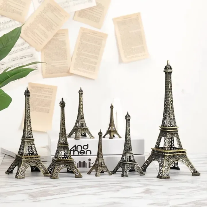Paris%20Eiffel%20Tower%20Figurine%20Statue%20-%20Metal%20Crafts%20Vintage%20Model%20Miniatures%20Decor%20Antiques%20Bronze%20Tone%20Travel%20Souvenir%20Valentine%20Gift%20-%20Image%202