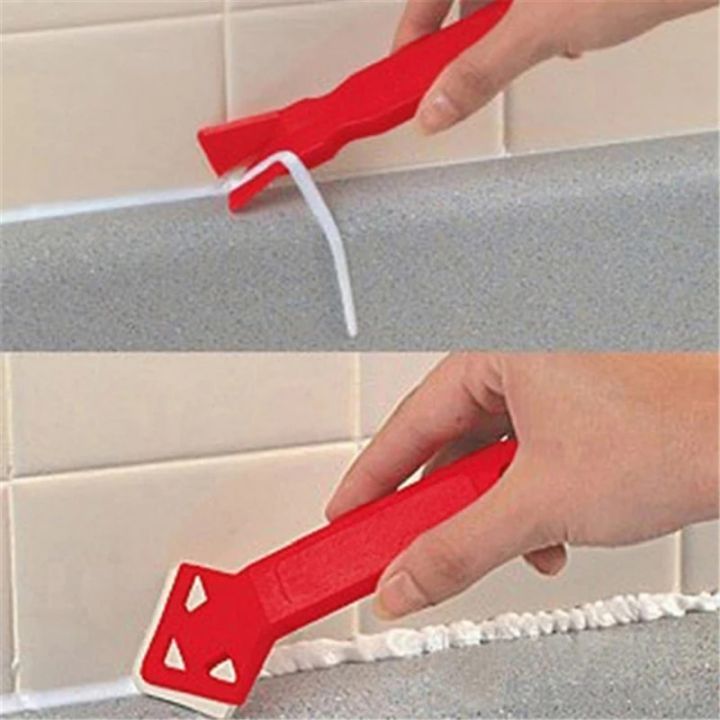 1PC Silicone Glass Cement Scraper Tool Caulking Sealant Spatula Finishing Grout Floor Cleaning Tile Tool Spatula Glue Shovel