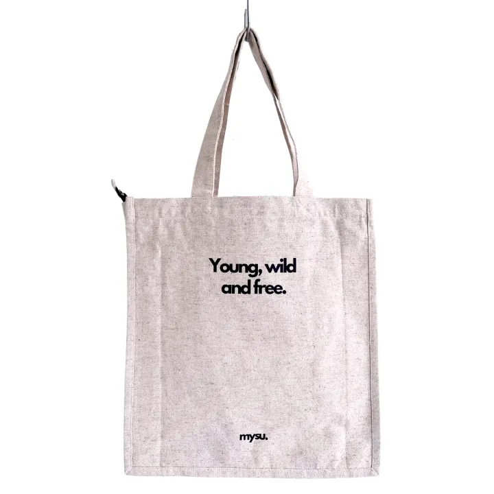 Heavy Duty Canvas Tote Bag - Plain - 37 cm (L) * 8 cm (W) * 41 cm (H)