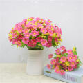 Cute Artificial Flowers Lifelike Silk Decorative Flower Silk Daisies 28 Heads One Bouquet 7 Branch for Floral Arrangement DIY Flowers Table Decor Home Decor Wedding Decoration DIY Crafters Room Accent. 
