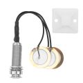 Piezo Contact Microphone 3 Transducer Pickups with end pin jack for Kalimba. 