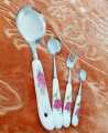 Stainless Steel Cooking Spoons Fork Rice Spoon Kitchen Utensils Set 4Pcs. 