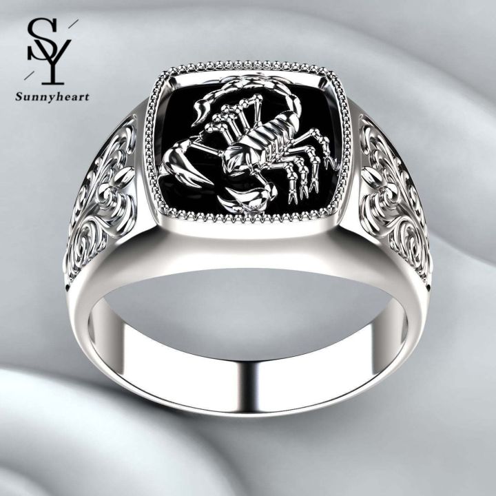 Sunny%20Creative%20Alloy%20Scorpio%20Relief%20Men%20Ring%20Silver%20Wedding%20Band%20Jewelry%20Accessory%20for%20Anniversary%20-%20Image%203