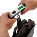 Digital Electronic LCD Luggage Scale Pocket Weighing Scales Travel Hook Hanging Thermometer 50kg. 