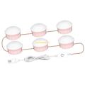 63HA LED Makeup Lights Set USB Dimmable Mirror Bulbs Mirror LED Plastic Texture. 