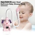 Baby Shower Head with Water Thermometer Electric Rechargeable Baby Bath Shower Head with Lcd Display Water Thermometer Perfect Gift for Toddlers Infants. 