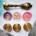 Personalized Seal Eign Customize Arabic Wedding Name Custom Image Wood Letterretro Stamp Logo Sealing Wax Language Invitation(Seal With 10 Wax). 