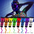 Body Face Paints Set 10ml Face Fluorescent Glow Paint Kids Makeup Luminous Color Body Art Painting Festival Painting Neon Cosplay Pigment Halloween. 