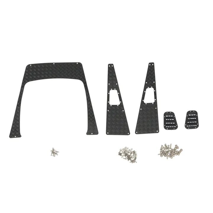 【Fanco Toy store】Metal Anti-Skid Plate Intake Hood Plate Decoration for Traxxas TRX-4 Defender 1/10 RC Crawler Car