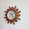 Saikon Quartz Clock wood colour Analog Ship Wall Clock s-917 made In India 30cm x 14cm. 