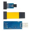 1pcs New USBASP USBISP AVR Programmer USB ISP USB ASP ATMEGA8 ATMEGA128 Support Win7 64K 10Pin To 6 Pin Adapter Board. 