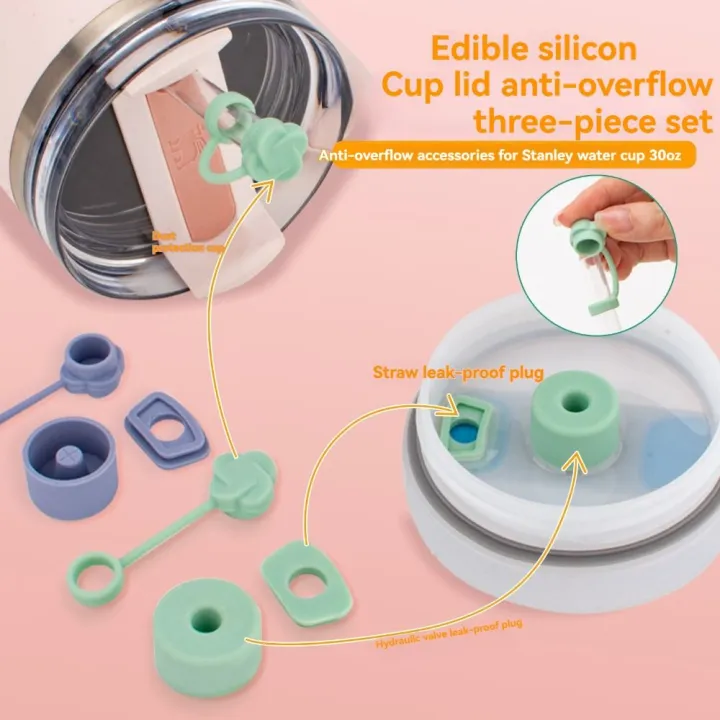 3Pcs%20New%20Silicone%20Straw%20Cover%20Cap%20Reusable%20Spill%20Leak%20Stopper%20Spill%20Proof%20Stopper%20Set%20Dust%20Proof%20Tumbler%20Accessories%20Straw%20Topper%20for%2030oz%20Stanley%20Cup%20for%2010mm%20Universal%20-%20Image%203