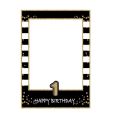 【Petalfall】Black Gold Party Photo Booth Props 1st 16th 18th 25th 30th 40th 50th 60th 70th 80th Birthday Anniversary Decor. 