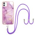 Lanyard Case for iPhone 11 Crossbody Strap Lanyard Phone Case Silicone Marble Pattern Soft TPU Bumper Cover. 