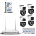 6MP Dual Lens PTZ Outdoor Wireless ( 4  Camera Package). 