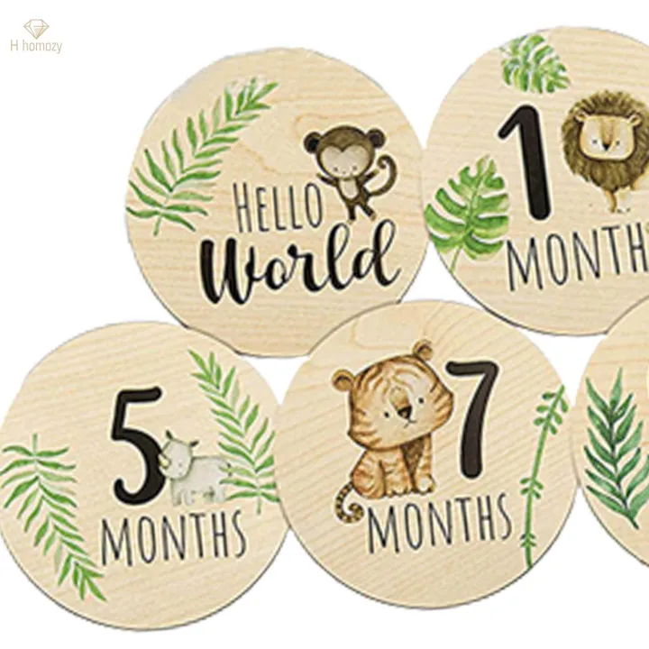 7x%20Baby%20Milestone%20Cards%20Round%20Wooden%20Monthly%20Cards%20for%20Home%20Table%20Decoration%20-%20Image%204